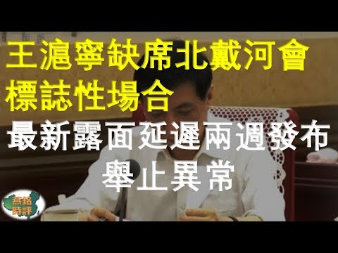 王沪宁缺席北戴河会标志性场合 最新露面延迟两周发布 举止异常